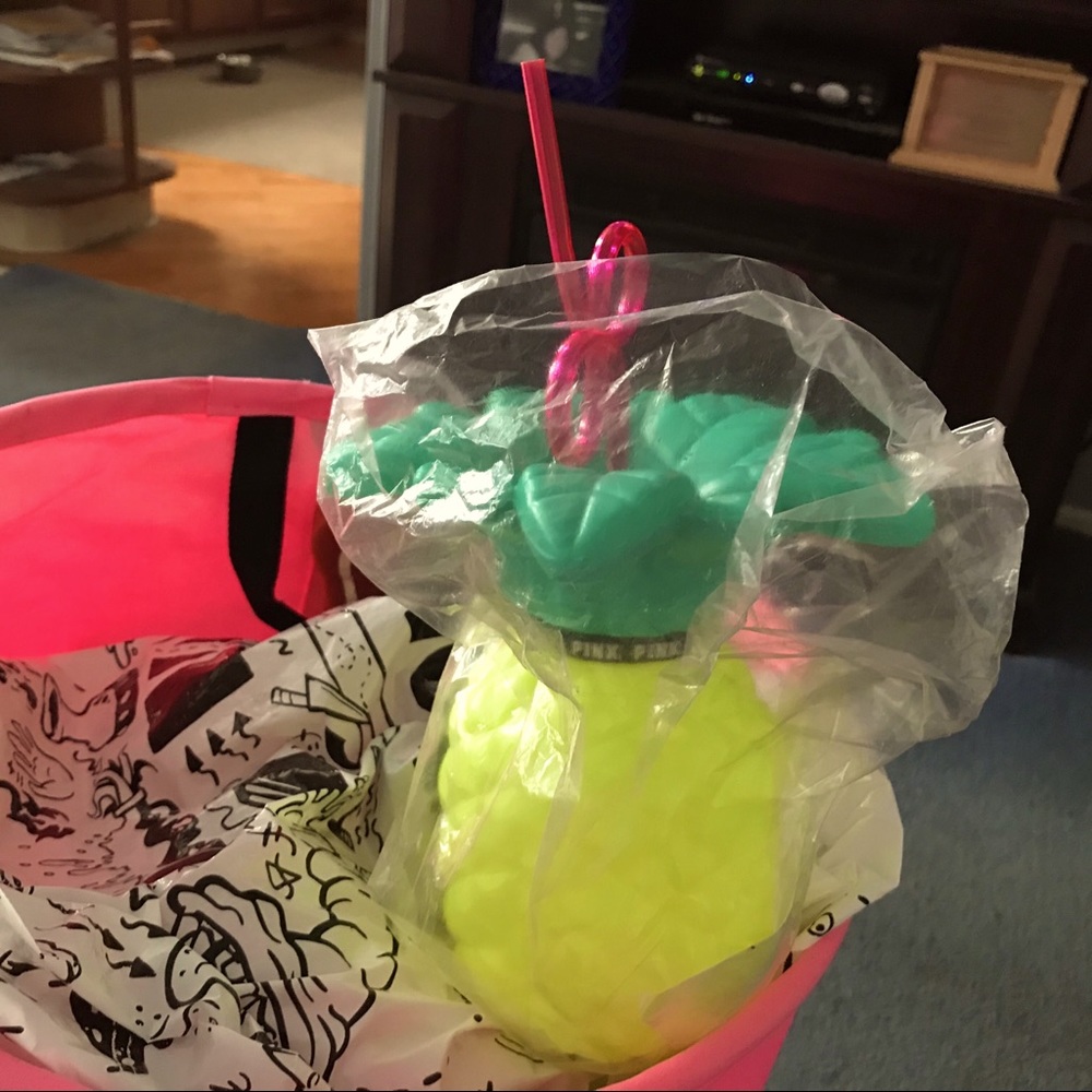 Vs pink water bottle